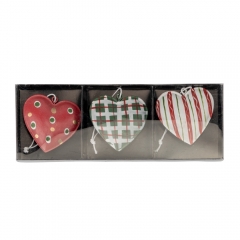 Комплект елочных игрушек "Сердечки" (026NY)