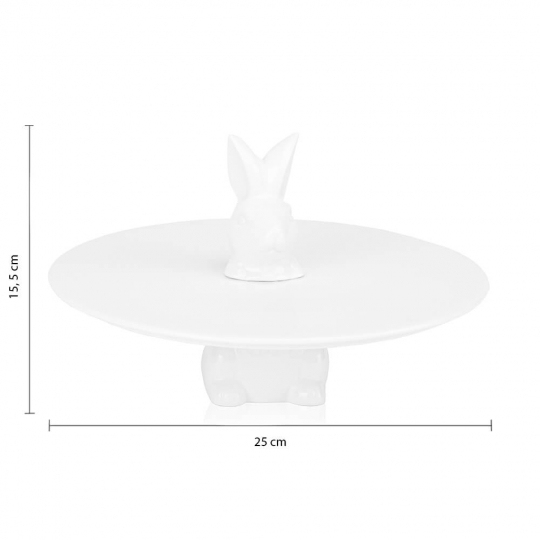 Підставка "Допитливий кролик", біла, 25 см (8910-007)