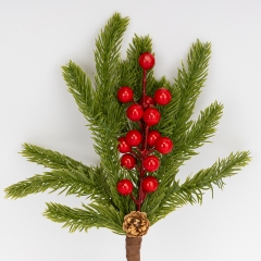 Декоративная латексная ветка "Красные ягоды", 30 см (9258-035)