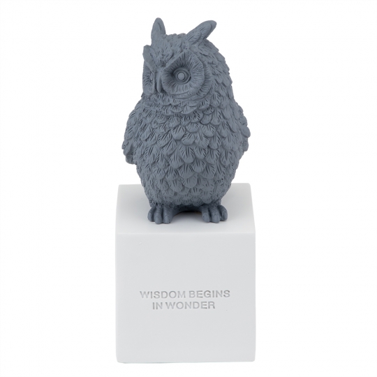 Статуетка "Owl" 30 см, сіра (8924-013)