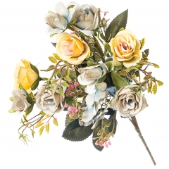 Букет із штучних квітів, жовто-зелений, 30 см (004FT-yellowgreen1)