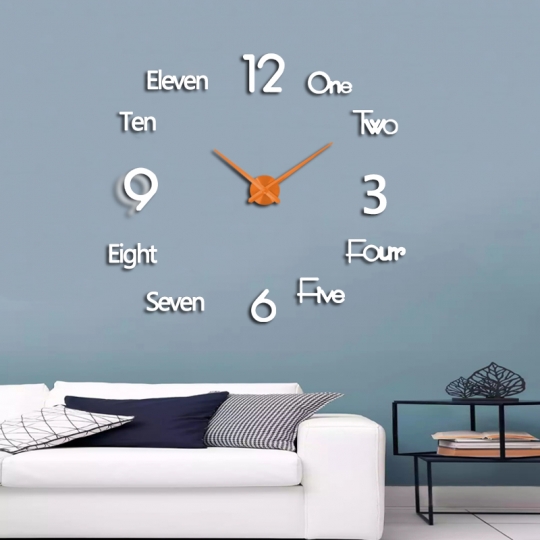 УЦІНКА Великий настінний 3Д годинник ( від 35 до 50 см) (немає слова TEN) (8953-003)