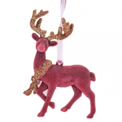 Елочная игрушка "Бархатный олень", 12 см (00BR-6027-032)