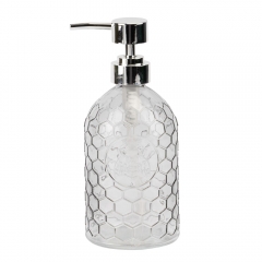 Диспенсер для мыла "Соты", серый, 7,5*18,5 см СПАСЕННАЯ ПОЗИЦИЯ (9277-015)