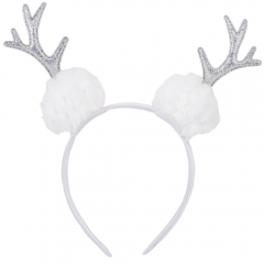 Новогодний ободок "Серебряные рожки", 22 см (9139-012)