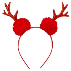 Новогодний ободок "Красные рожки", 22 см (9139-013)