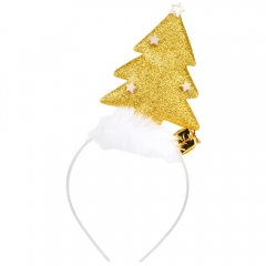 Новогодний ободок "Золотая елка", 26 см (9139-018)