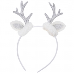 Новогодний ободок "Серебристые рожки", 22 см (9139-025)