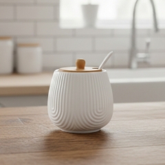 Емкость для хранения с бамбуковой крышкой "Сахарница", 8 см (4004-022)