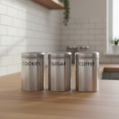 Набор из трех банок "Минимализм", черный (8909-002)