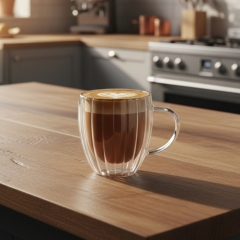 Склянка з подвійними стінками та ручкою "Fresh", 350 мл (9027-003)