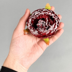 Набор декоративных цветов "Бутон пионии" бордовый (6018-039)