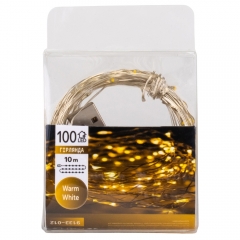 Гирлянда "Роса" 100 LED, желтая, 10 м, от USB (9133-012)