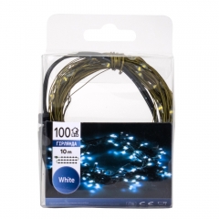 Гирлянда "Роса" 100 LED, белая, 10 м, от USB (9133-014)