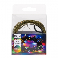 Гирлянда "Роса" 100 LED, разноцветная, 10 м, от USB (9133-015)