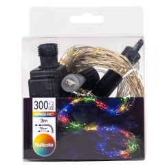 Гирлянда-хвост 300 LED, разноцветная, 3 м, от электросети (9133-017)