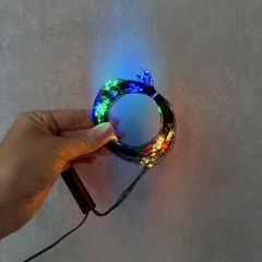 Гирлянда-хвост 200 LED, разноцветная, 2 м, от электросети (9133-018)