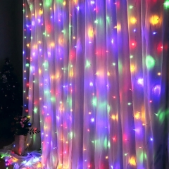 Гирлянда-штора 200 LED, разноцветная, 3*2 м, от USB (9133-021)
