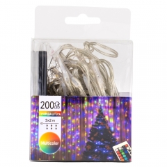 Гирлянда-штора 200 LED, разноцветная, 3*2 м, от USB (9133-021)