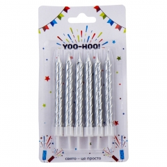 Набір свічок для торта "Святкова палітра", 9,5 см (9022-004)