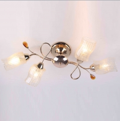 Люстра золота стельова з 4 золотистими плафонами (ML007/4)