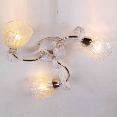 Люстра стельова з металевою стрічкою та 3 плафонами (ML012/3)