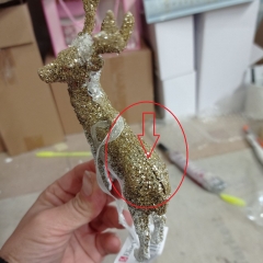 Елочная игрушка "Золотой олень", 14,5 см (00BR-6027-015)