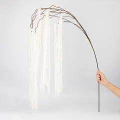 Искусственная свисающая ветка "Амарант", белая, 180 см (9271-003)