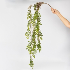 Искусственная свисающая ветка "Ивовые паруса", зеленая, 120 см (9271-007)