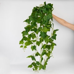 Искусственная свисающая ветка "Плющ", зеленая, 110 см (9271-009)