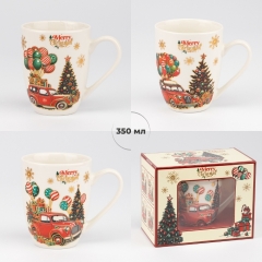 Кружка "Празднечные подарки", 350 мл * Рандомный выбор дизайна (9250-033)