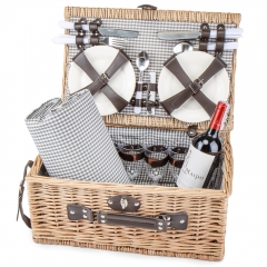 Корзина для пикника "Семья" на 6 человек, коричневая (0503-027)