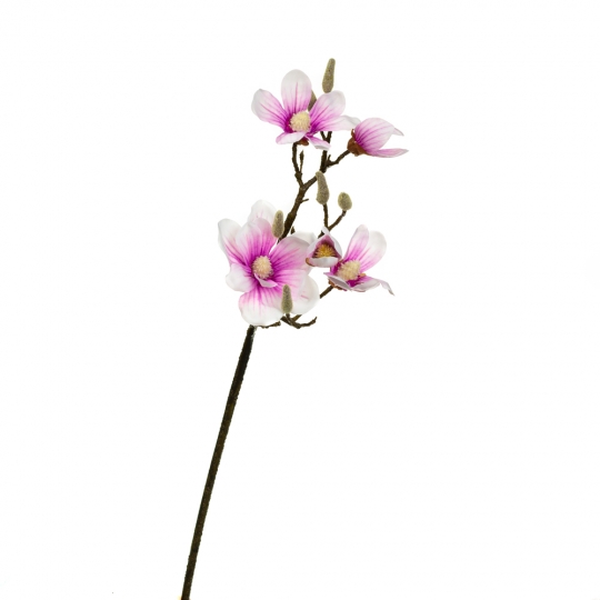 Гілка квітучої магнолії 90 см, рожева (8721-012)
