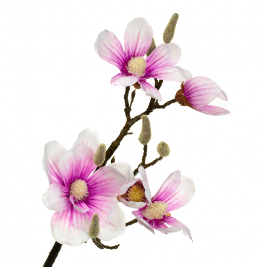 Гілка квітучої магнолії 90 см, рожева (8721-012)