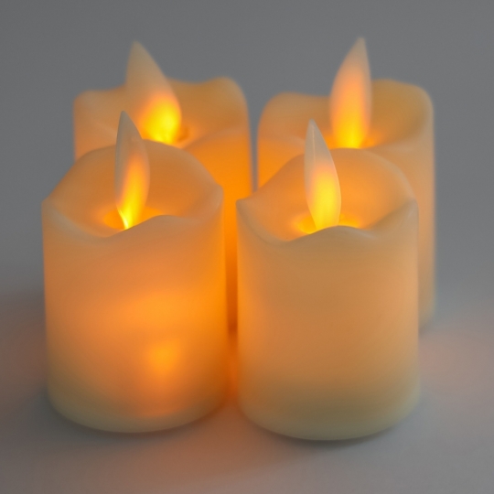 Світлодіодна свічка (LED), айворі, 6,2 см (6032-005)