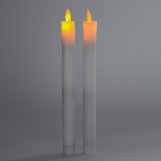 Набір з 2 світлодіодних свічок (LED), білий, 25,5 см (6032-011)