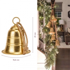 Металлический колокольчик, золотой, 21 см (6034-004)