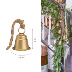 Металлический колокольчик, золотой, 8 см (6034-014)