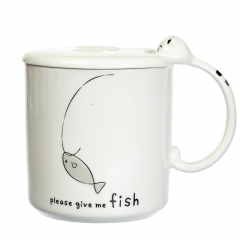 Керамічний кухоль "Котик" 350 мл. * рандомний вибір дизайну (0482JH)