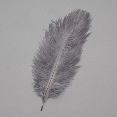 Перья страуса 25-30 см темно-серые (8501-002/dark-grey)