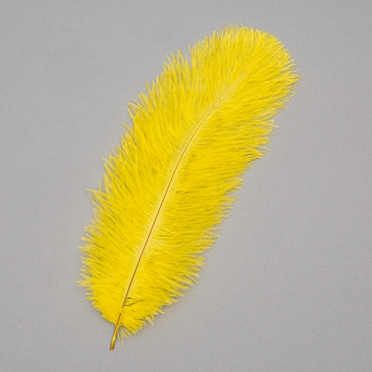 Страусине перо 25-30 см жовтий (8501-002/yellow)