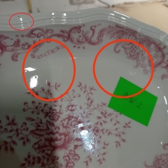 УЦІНКА Тарілка "Аристократична ніжність", 31 см (Чорні краплинки,дефект заливки,дирочки) (00BR-9198-002)