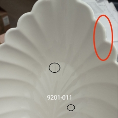 УЦІНКА Набір із 3 піал "Біла ніжність", 35*32*26,5 см (В наборі тільки велика та маленька піали,скол на маленькій,чорні краплинки) (00BR-9201-011/1)