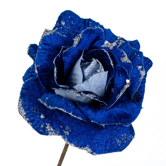 Квітка "Зимова троянда" кольору морської хвилі (6009-048)