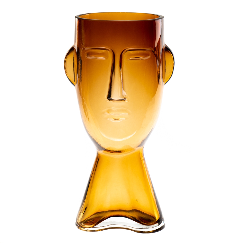 Cтеклянная ваза "Очерк", коричневая 23,5 см. (8605-008), Стекло, Elisey