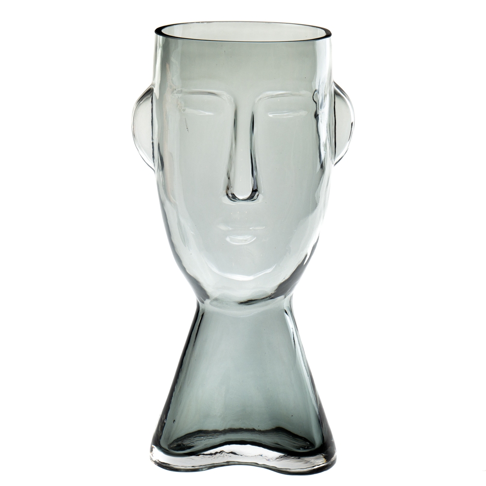 Cтеклянная ваза "Очерк", серая 31 см. (8605-009), Стекло, Elisey