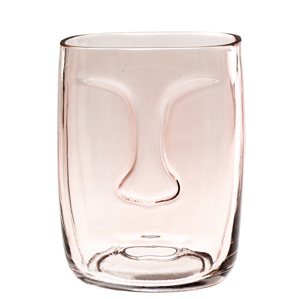 Cтеклянная ваза "Силуэт", розовая 17 см. (8605-013), Стекло, Elisey
