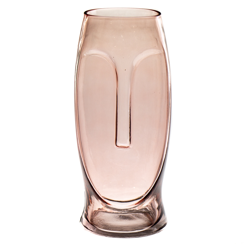 Cтеклянная ваза "Силуэт", розовая 31 см. (8605-014), Стекло, Elisey