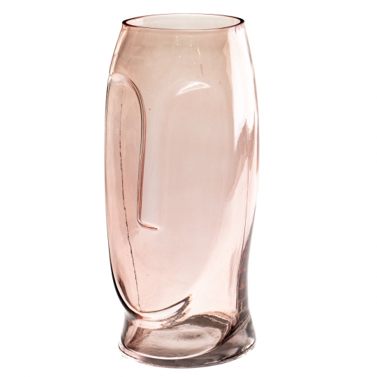 Скляна ваза "Силует", рожева 31 см. (8605-014)