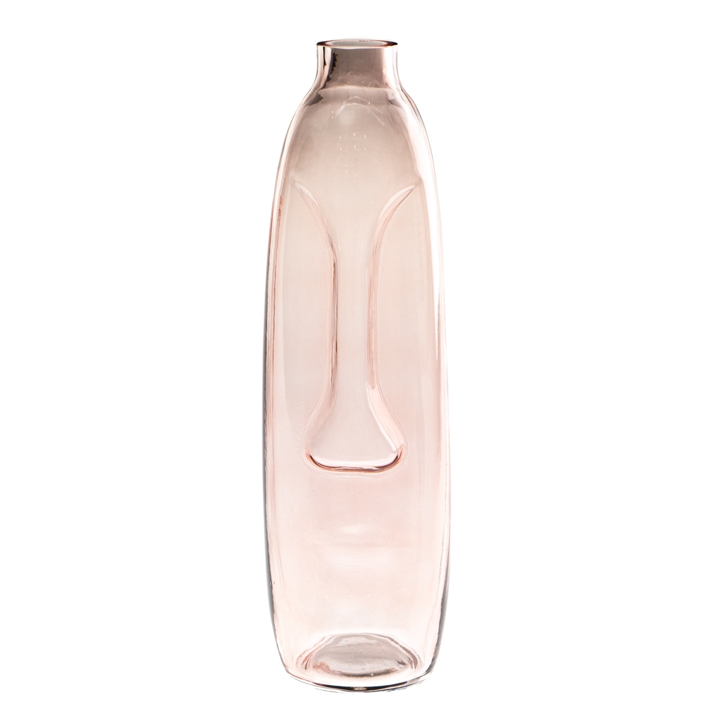 Cтеклянная ваза "Силуэт", розовая 40 см. (8605-016), Стекло, Elisey